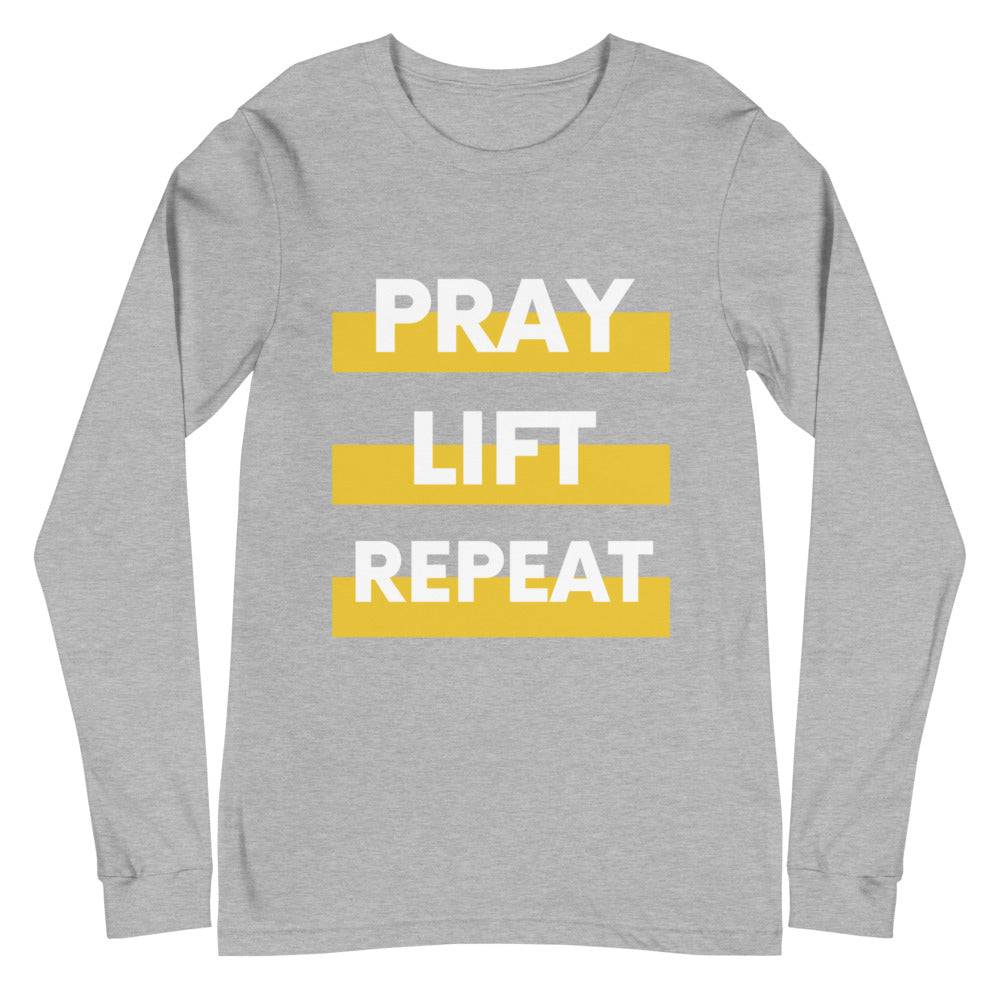 Unisex Long Sleeve Pray Lift Repeat Tee