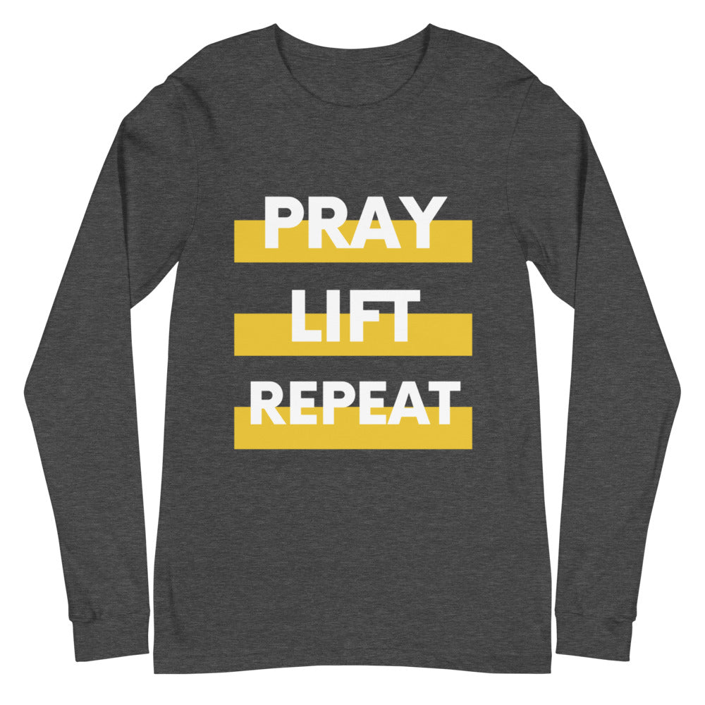 Unisex Long Sleeve Pray Lift Repeat Tee