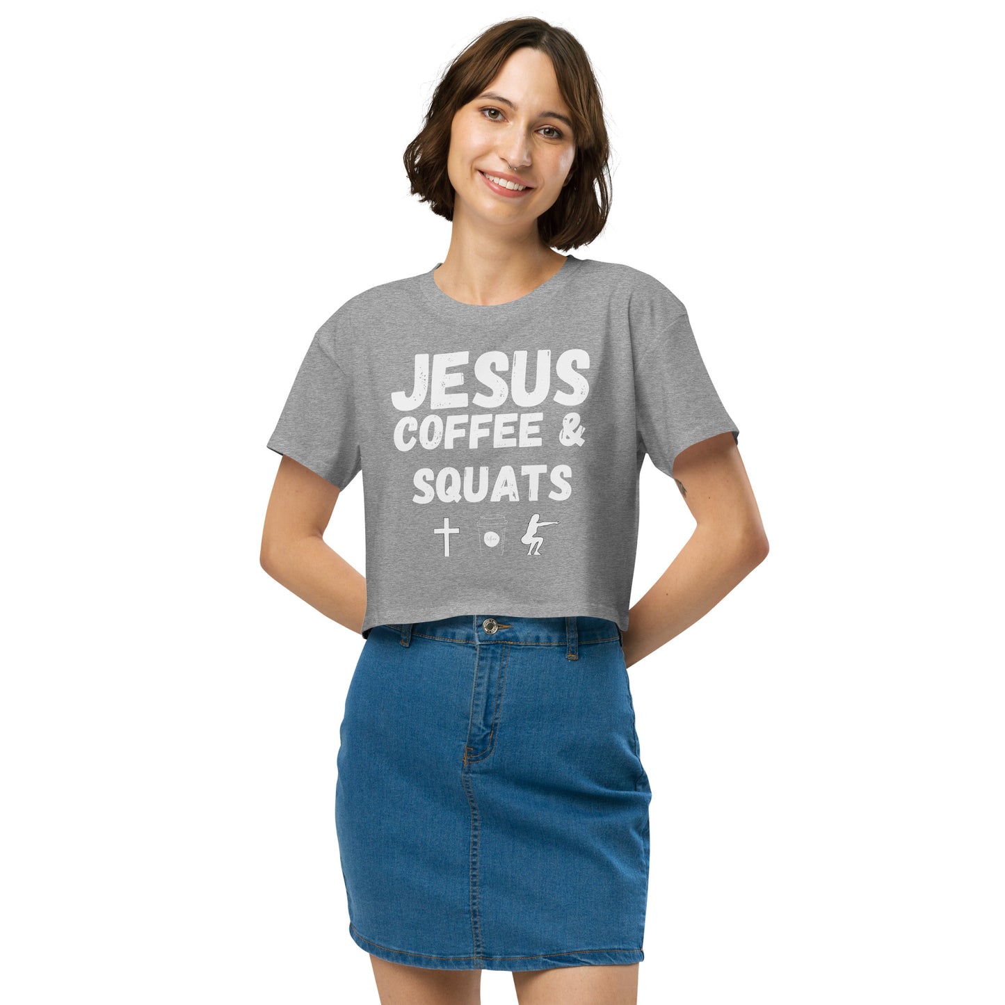 Jesus Coffee Squats Women’s Crop Top