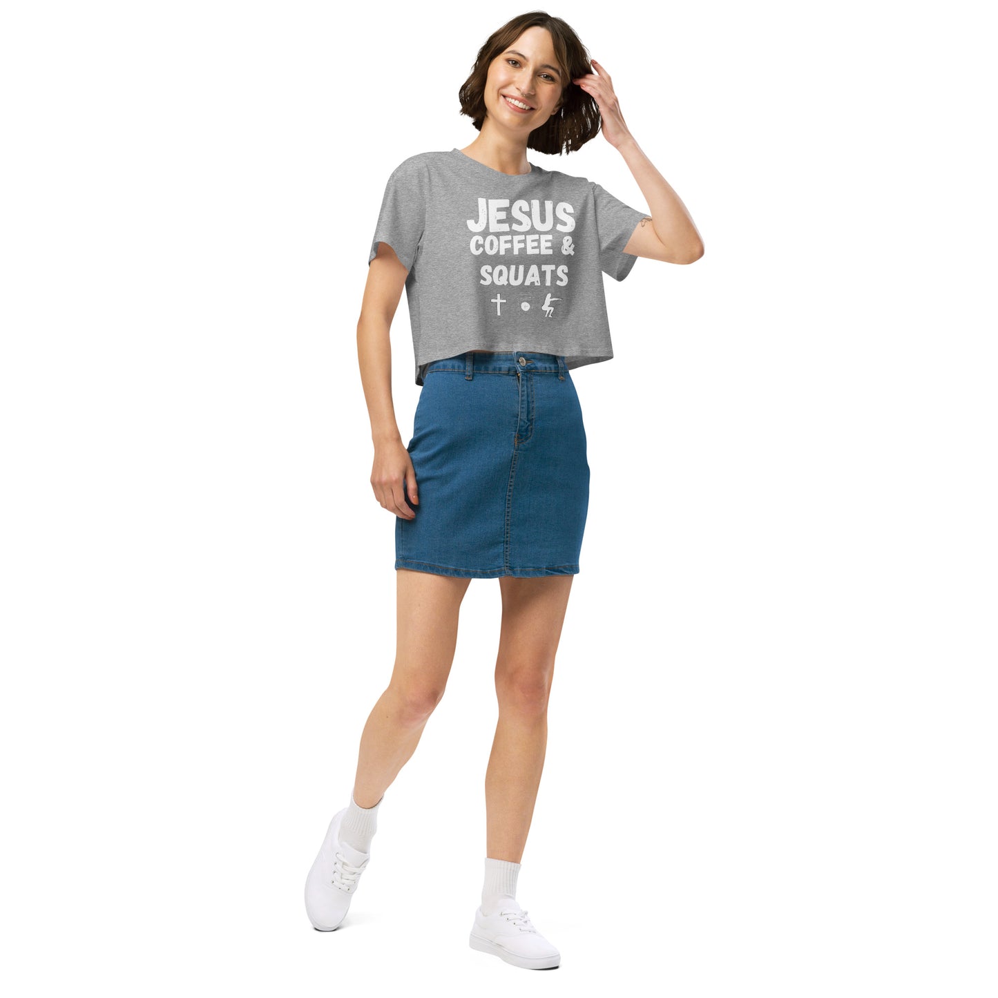 Jesus Coffee Squats Women’s Crop Top